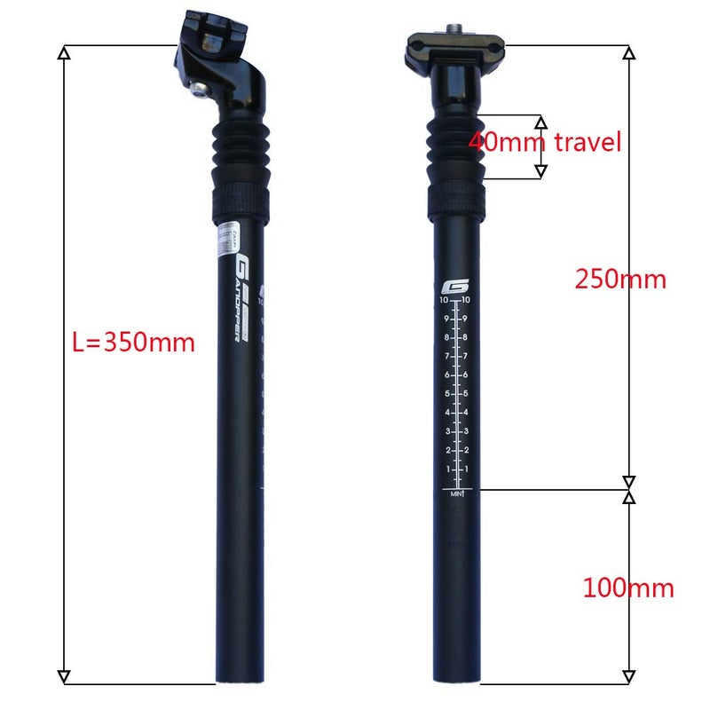 GANOPPER Adjustable Damping Mountain Bike Seatpost Suspension 31.6mm Adjustable Bike Seat Post Suspension Bike Part (31.6350mm) - Image 3